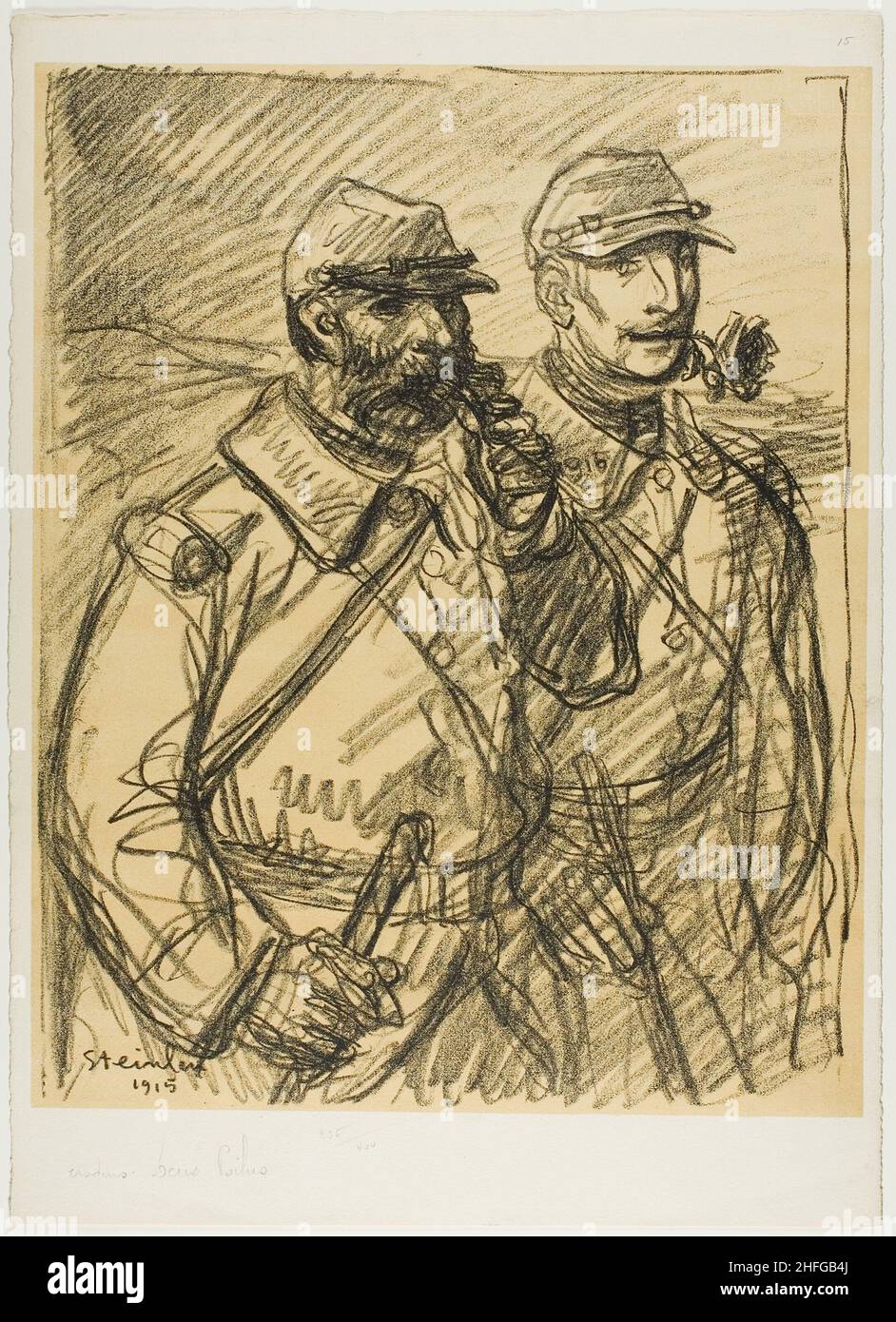 Two Soldiers, 1915 Stock Photo - Alamy