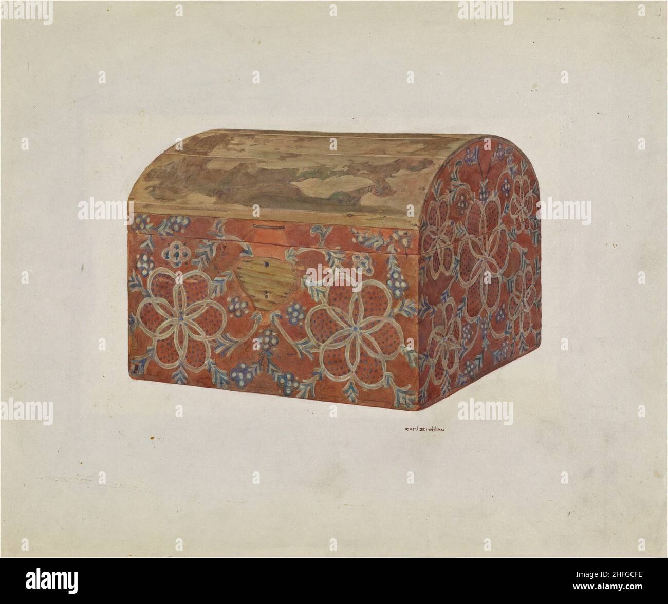 Pa. German Chest, c. 1940 Stock Photo Alamy