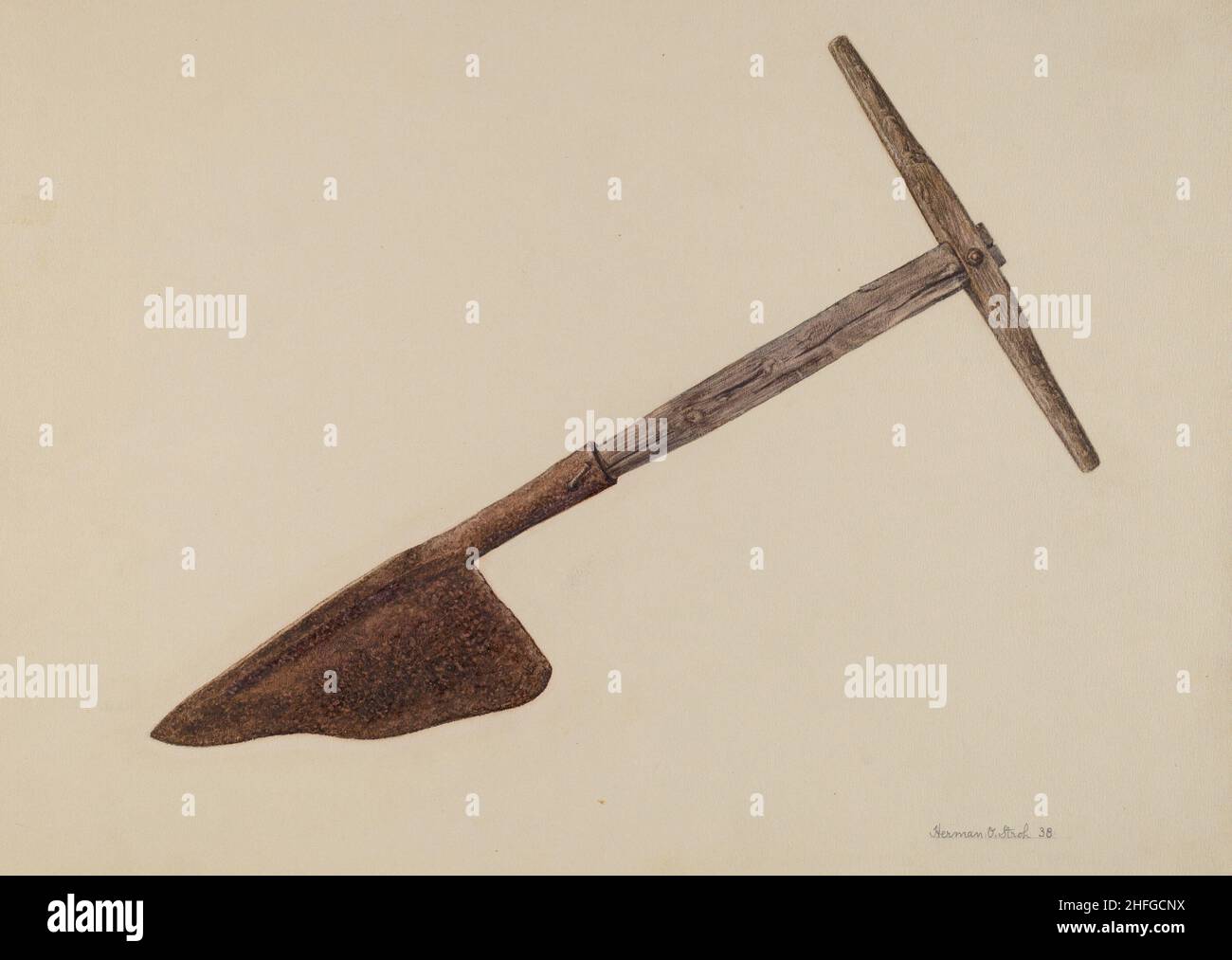 Sold at Auction: Antique Broad Axe and Hay Knife - Wheeling