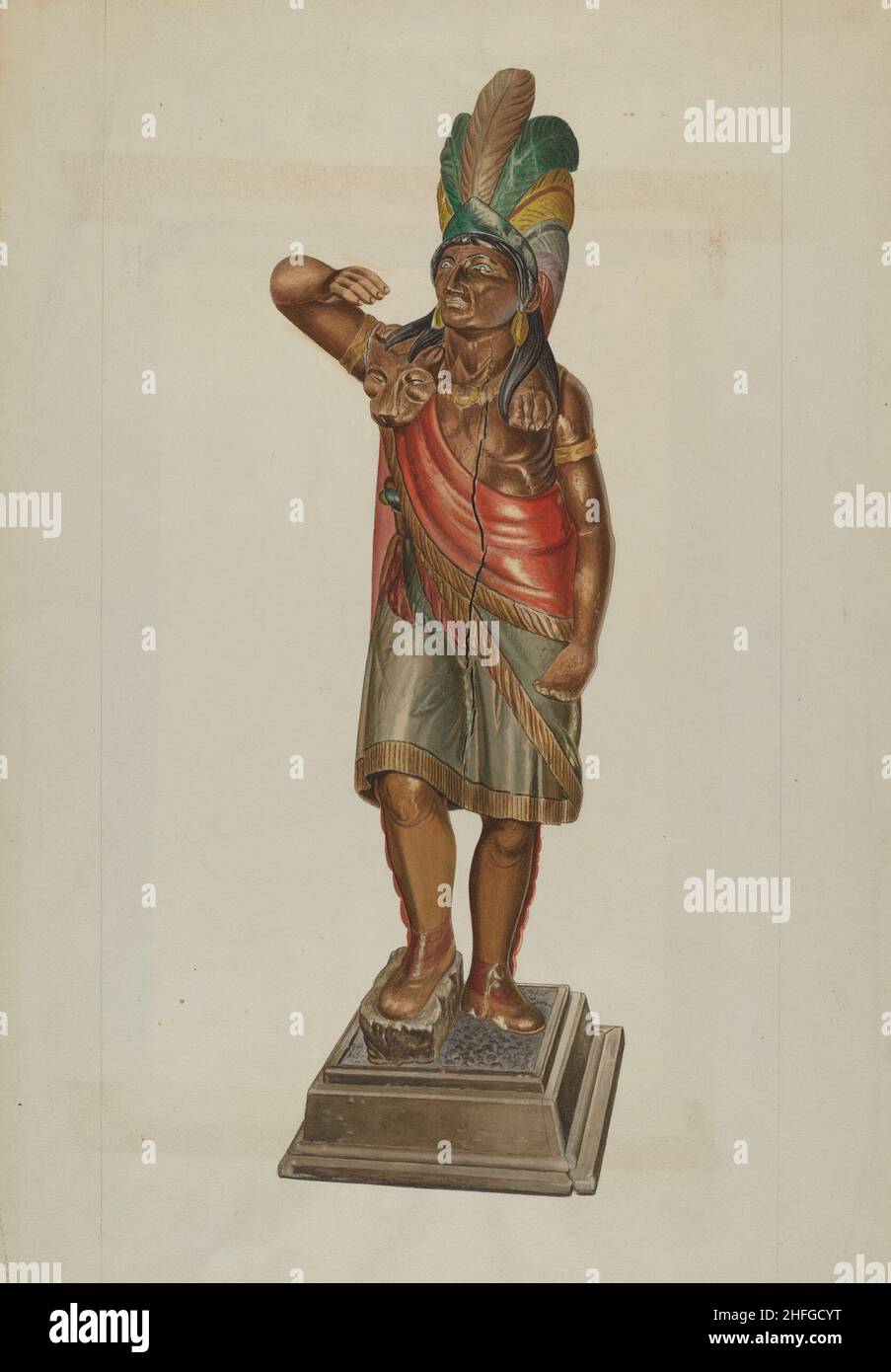 Cigar Store Indian, c. 1937 Stock Photo Alamy