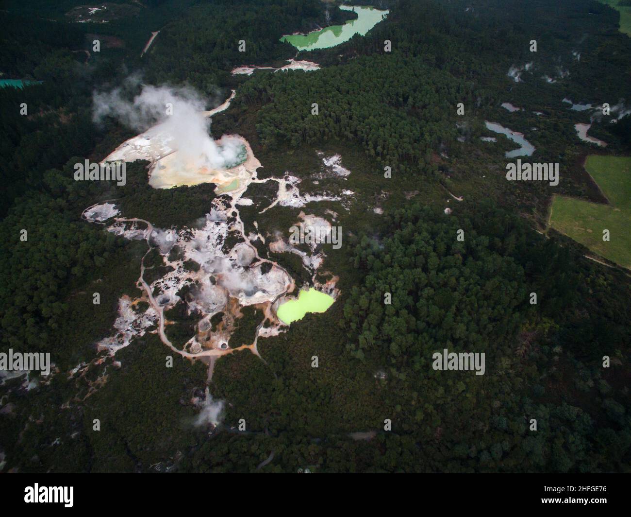 Thermal springs in new zealand Stock Photo - Alamy