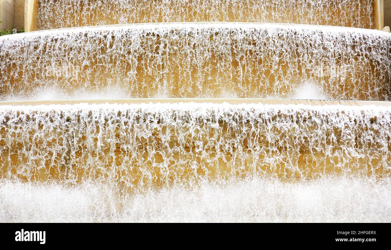 Detail of the cascade or cascade of the Montjuic fountain in Barcelona, Catalunya, Spain, Europe Stock Photo
