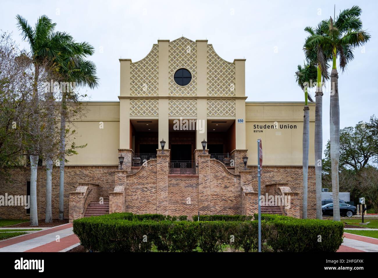 Student Union building at the University of Texas at Rio Grande Valley. Brownsville, Texas, USA. Stock Photo