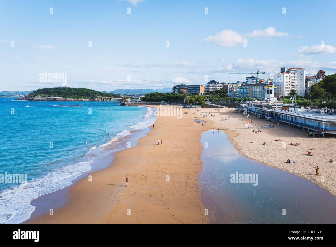 El Sardinero beach, Santander, Spain Stock Photo