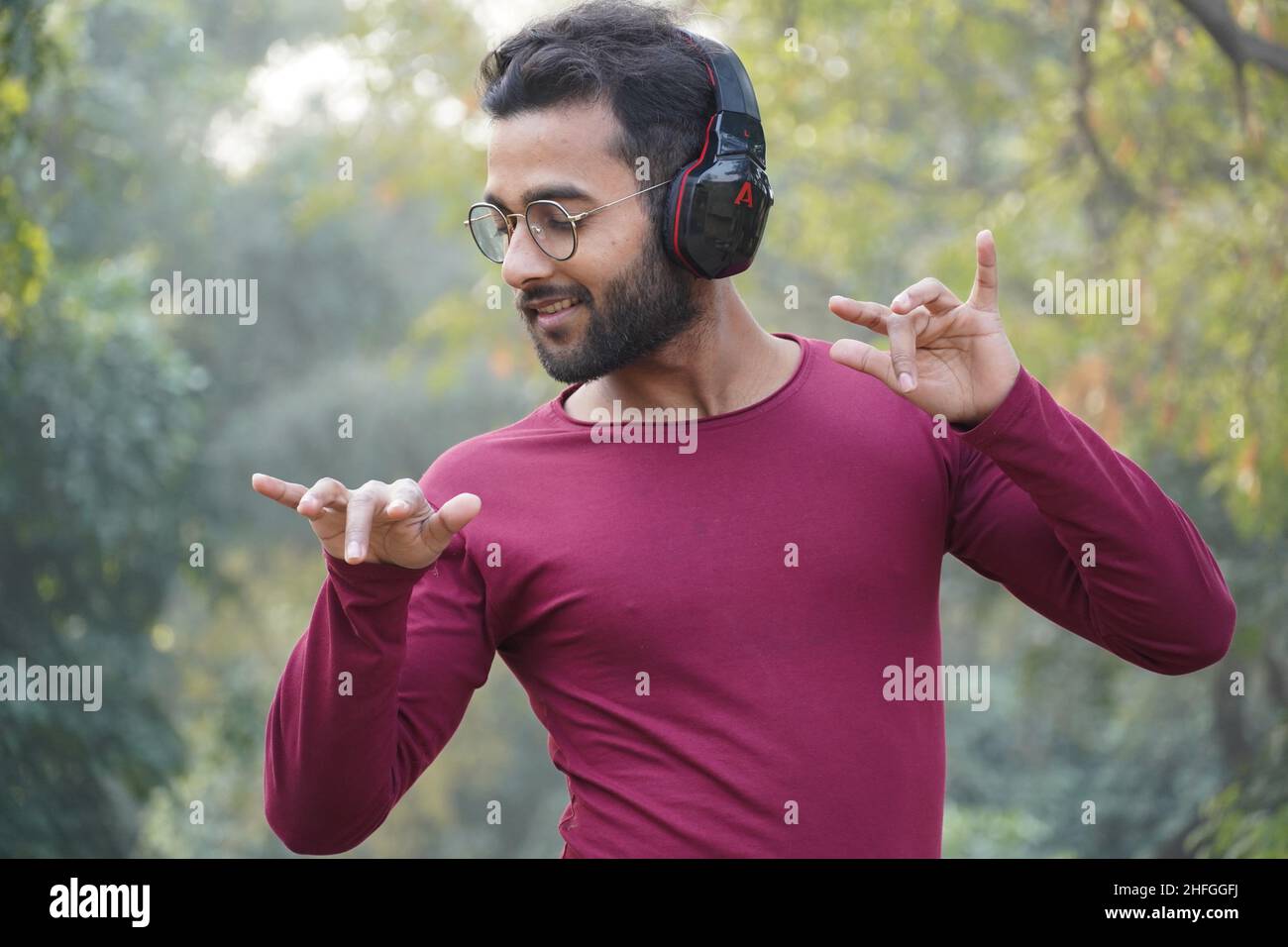 A smart boy sing a song Stock Photo Alamy