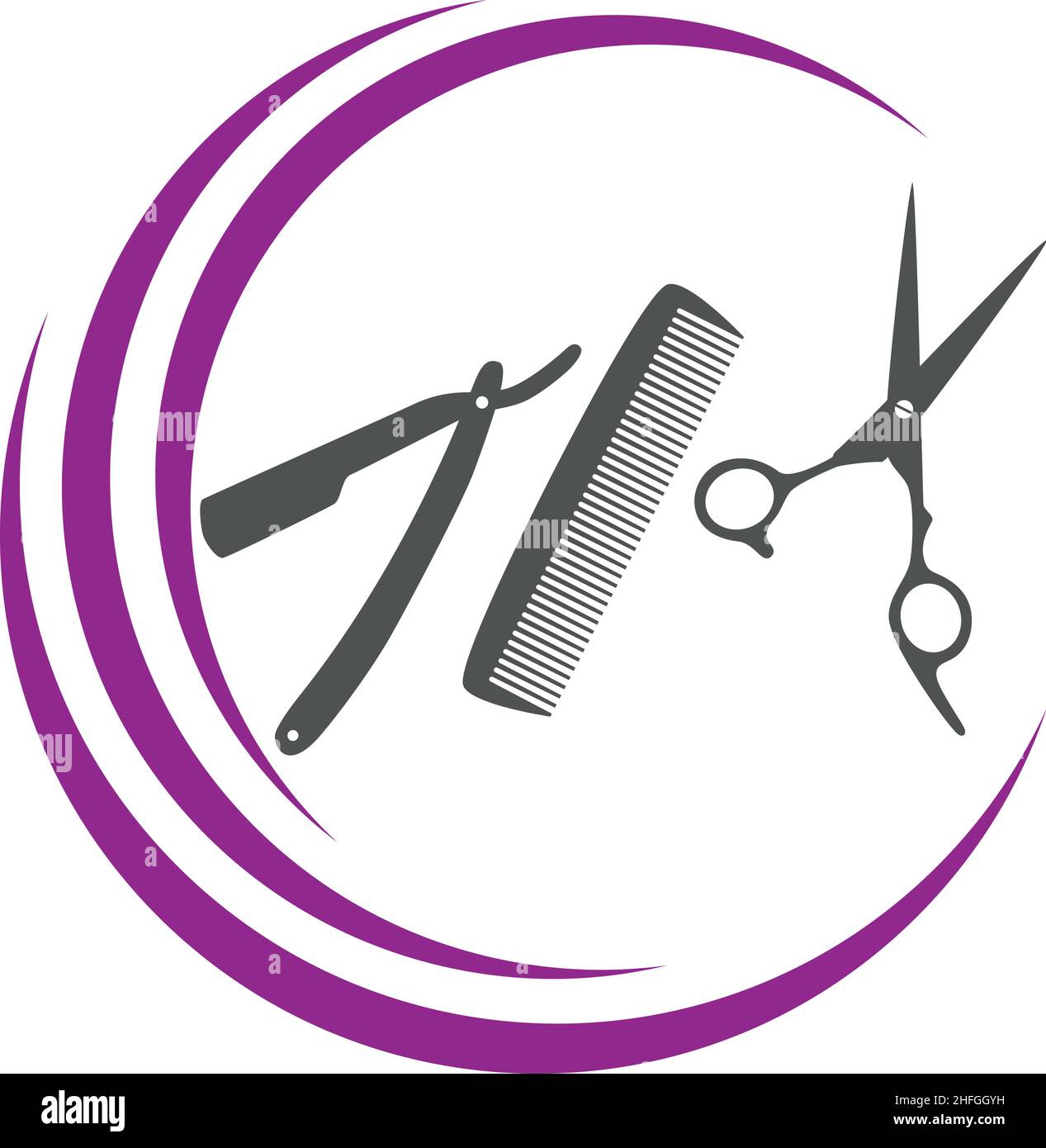 Scissors, Comb, Razor, Barber, Logo Stock Vector Image & Art Alamy