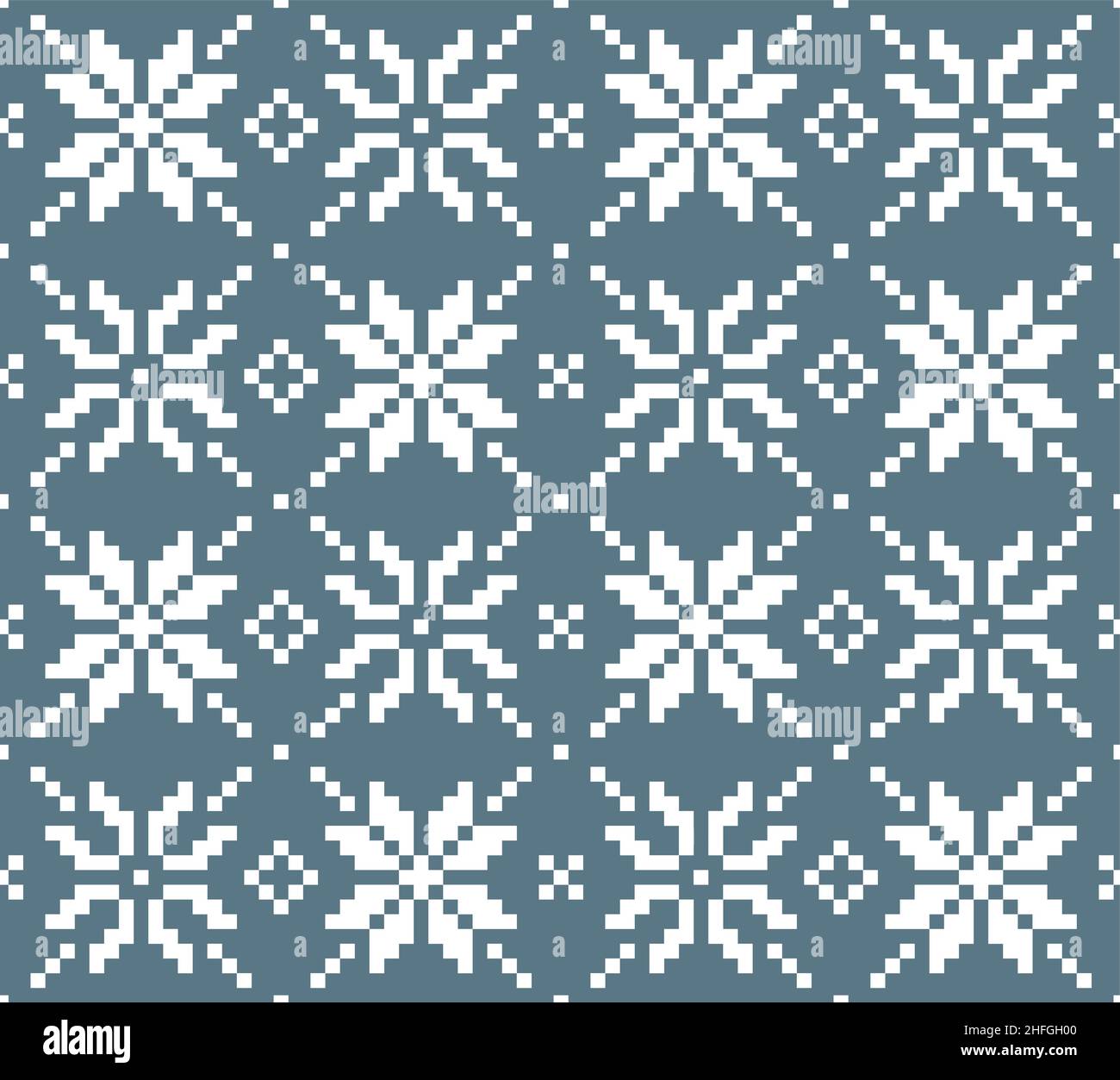 Scandinavian Knitting Seamless Pattern Design Nordic Star Pattern In