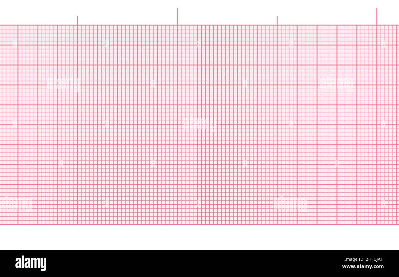 Pink blank ekg paper seamless background for heart beat rate recording