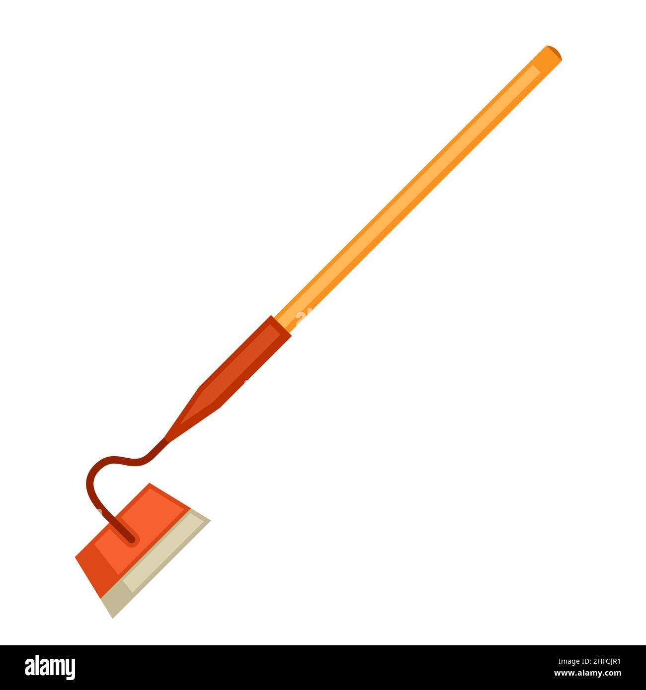 Illustration of hoe. Garden tools and equipment Stock Vector Image