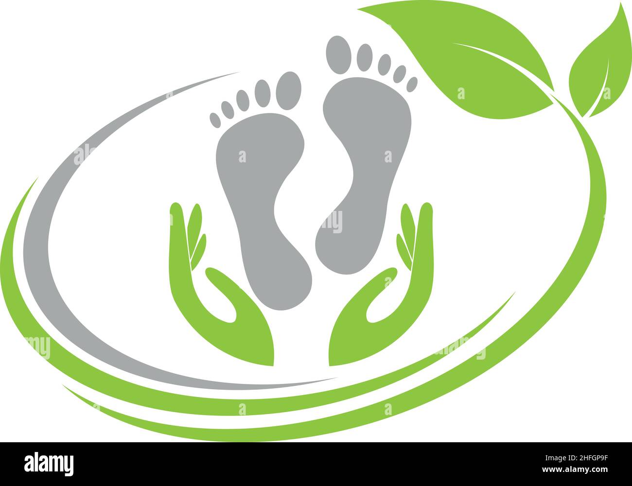 Feet, foot massage, pedicure, physiotherapy, background Stock Vector