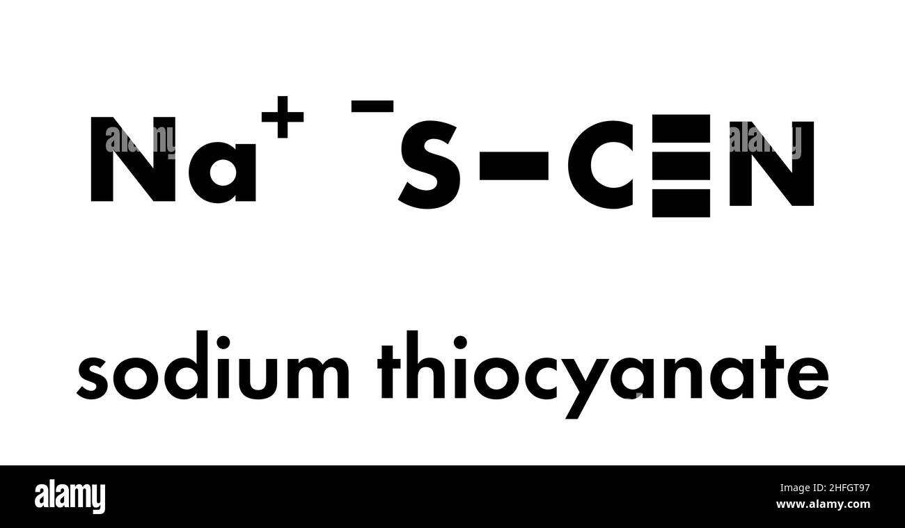 Sodium lactate, chemical structure. Skeletal formula. Stock Vector