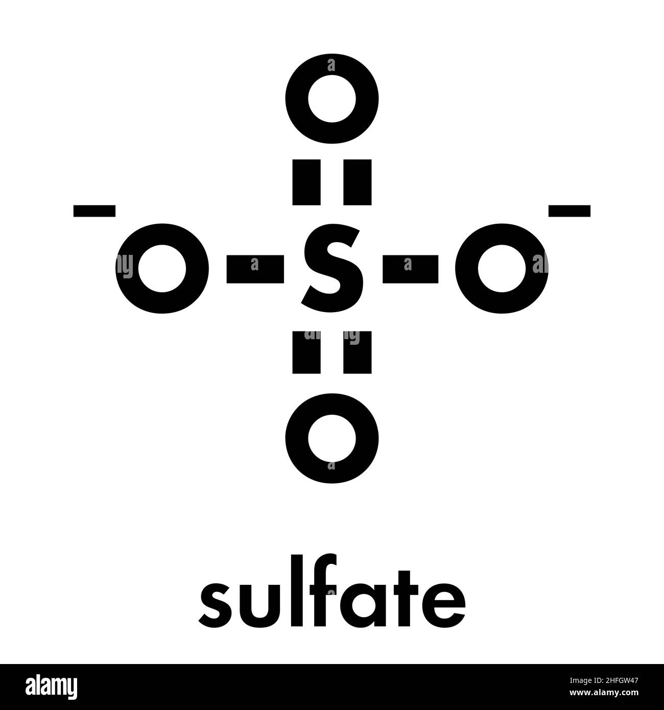 Sulphate ion Stock Vector Images Alamy
