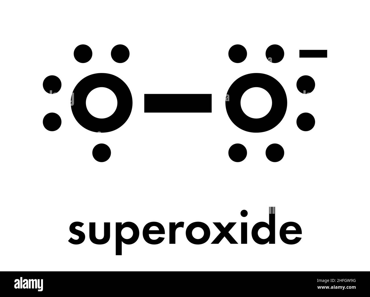 Superoxide free radical. Skeletal formula Stock Vector Image & Art Alamy