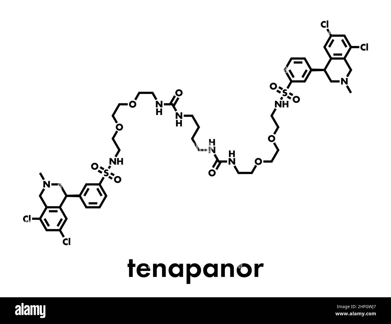 Tenapanor drug molecule. Skeletal formula Stock Vector Image & Art Alamy