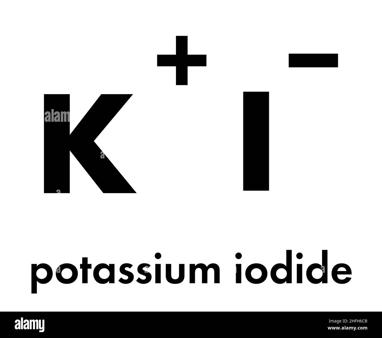 Potassium iodide ki Stock Vector Images Alamy