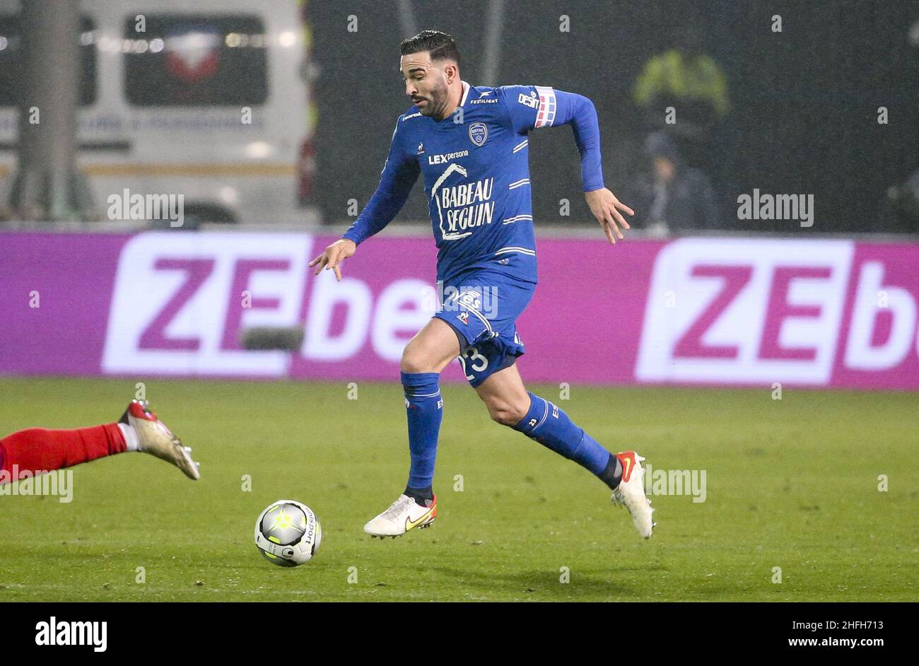 Adil Rami of Troyes during the French championship Ligue 1 football ...
