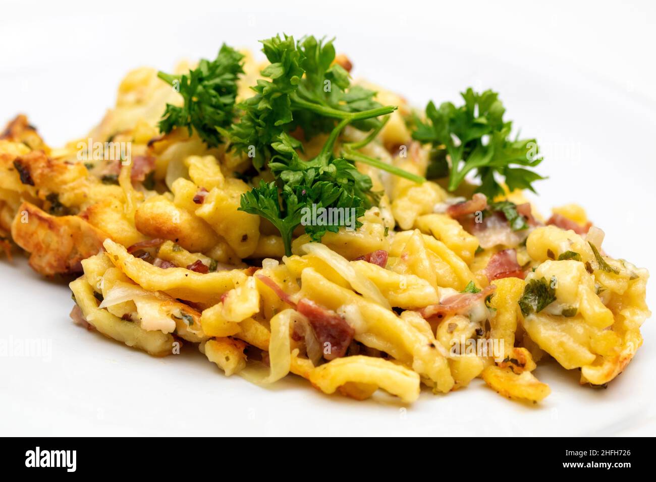 cheese spaetzle Stock Photo