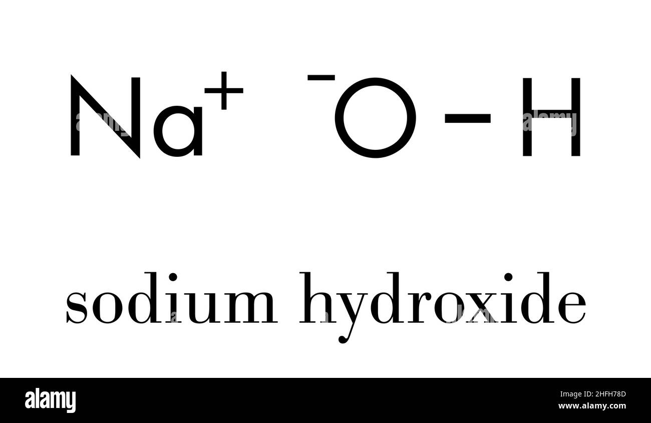 Sodium hydroxide molecule icon Royalty Free Vector Image