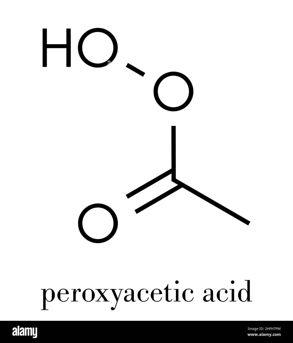 Peracetic acid (peroxyacetic acid, paa) disinfectant molecule. Organic
