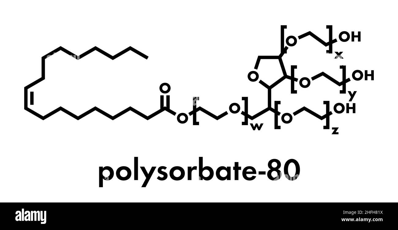 Structure of polysorbate 80 (tween 80).