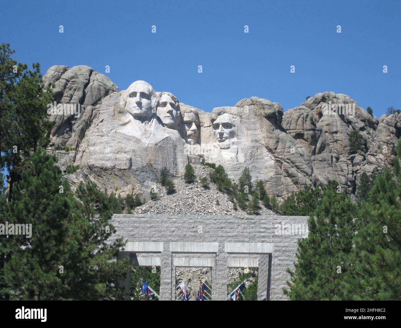 All four faces of the presidents on Mount Rushmore Stock Photo Alamy