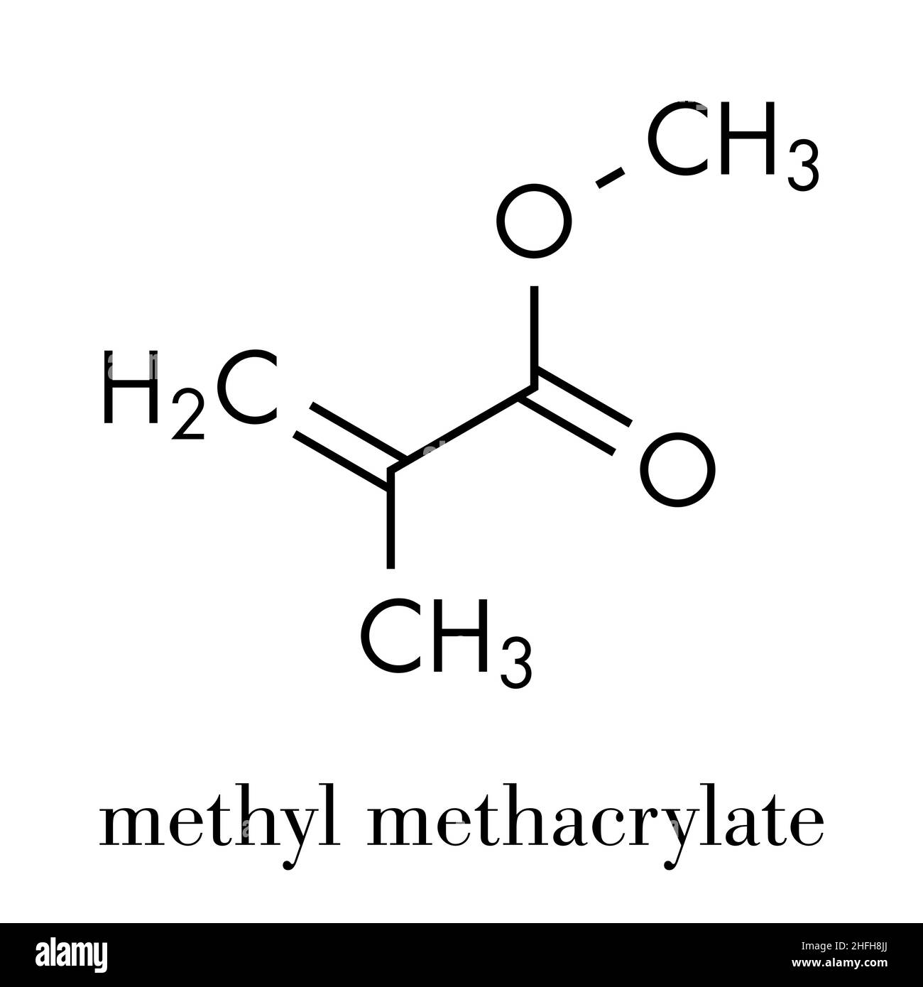 Methyl methacrylate molecule, poly(methyl methacrylate) or acrylic
