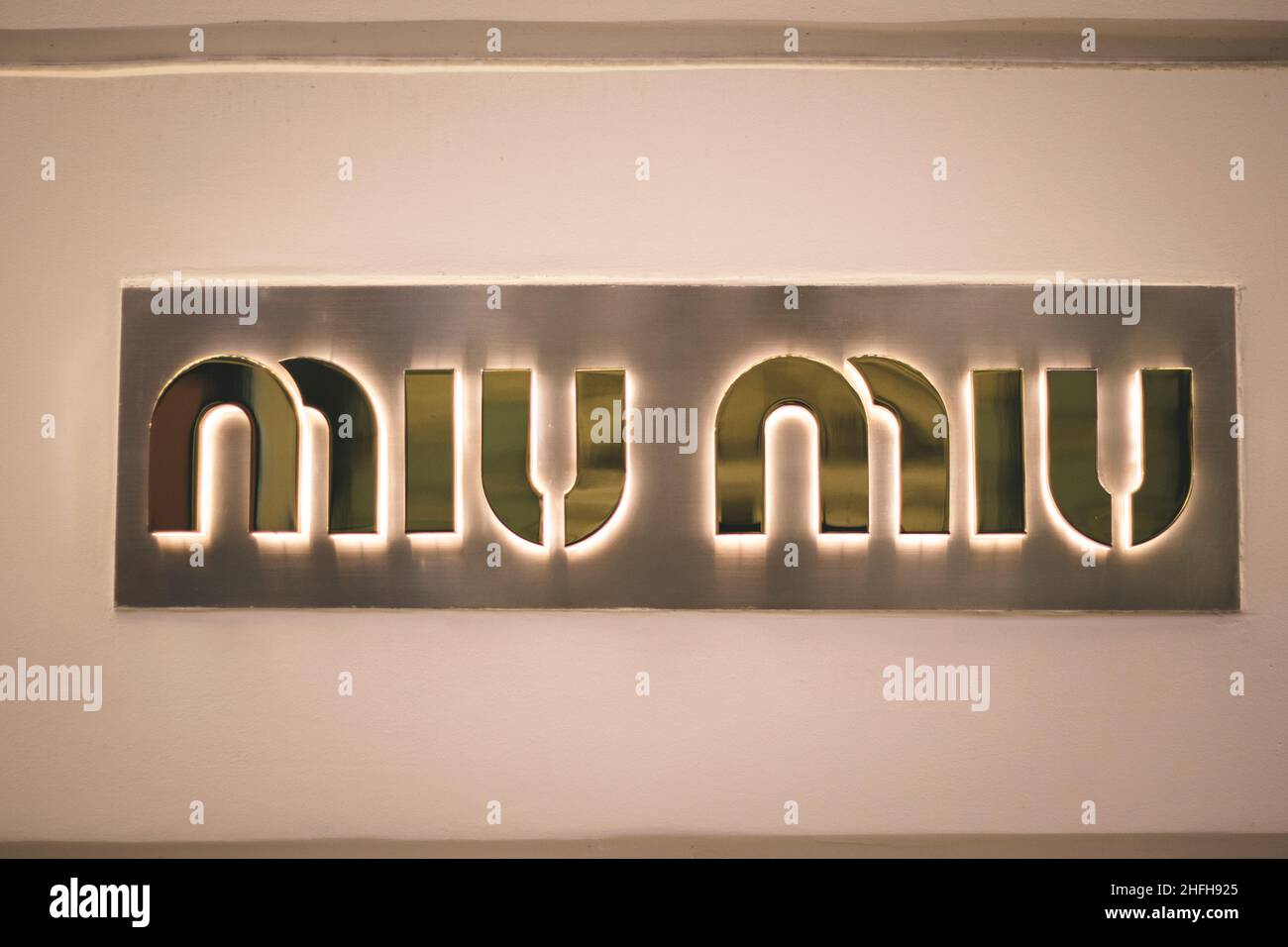Miu logo design hi-res stock photography and images - Alamy