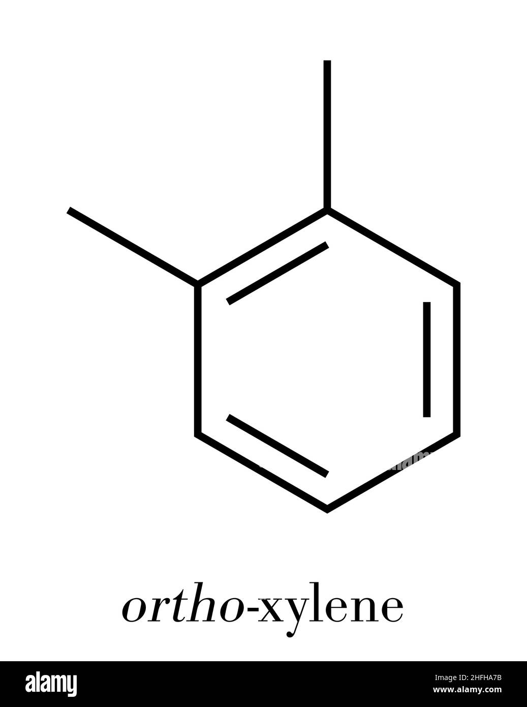 Ortho xylene aromatic hydrocarbon molecule hires stock photography and