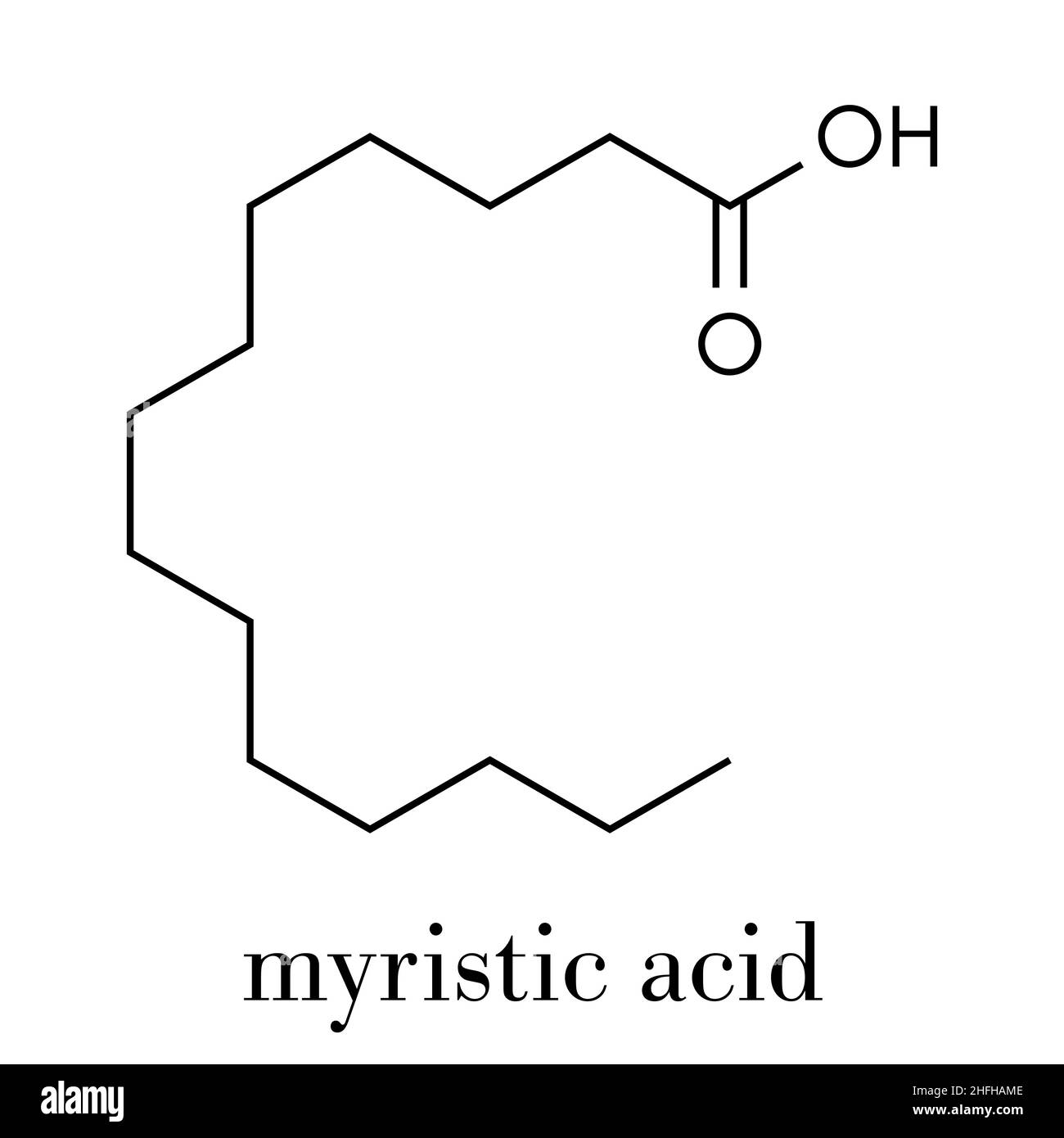 Myristic Acid Structure