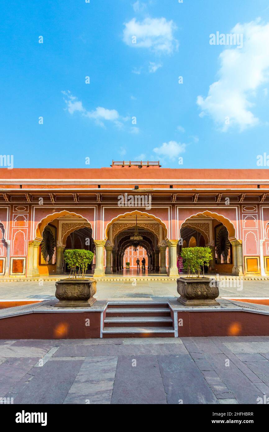 Chandra Mahal in City Palace, Jaipur, India. It was the seat of the ...