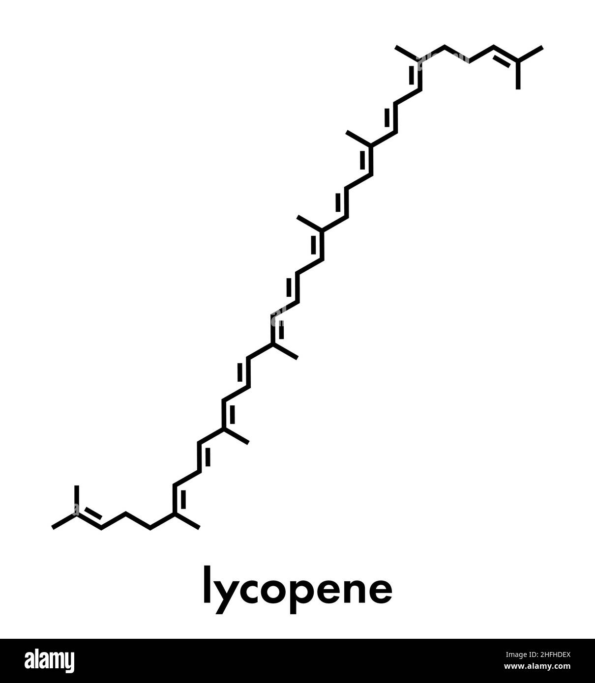 Lycopene red tomato pigment molecule. Skeletal formula Stock Vector Image & Art Alamy