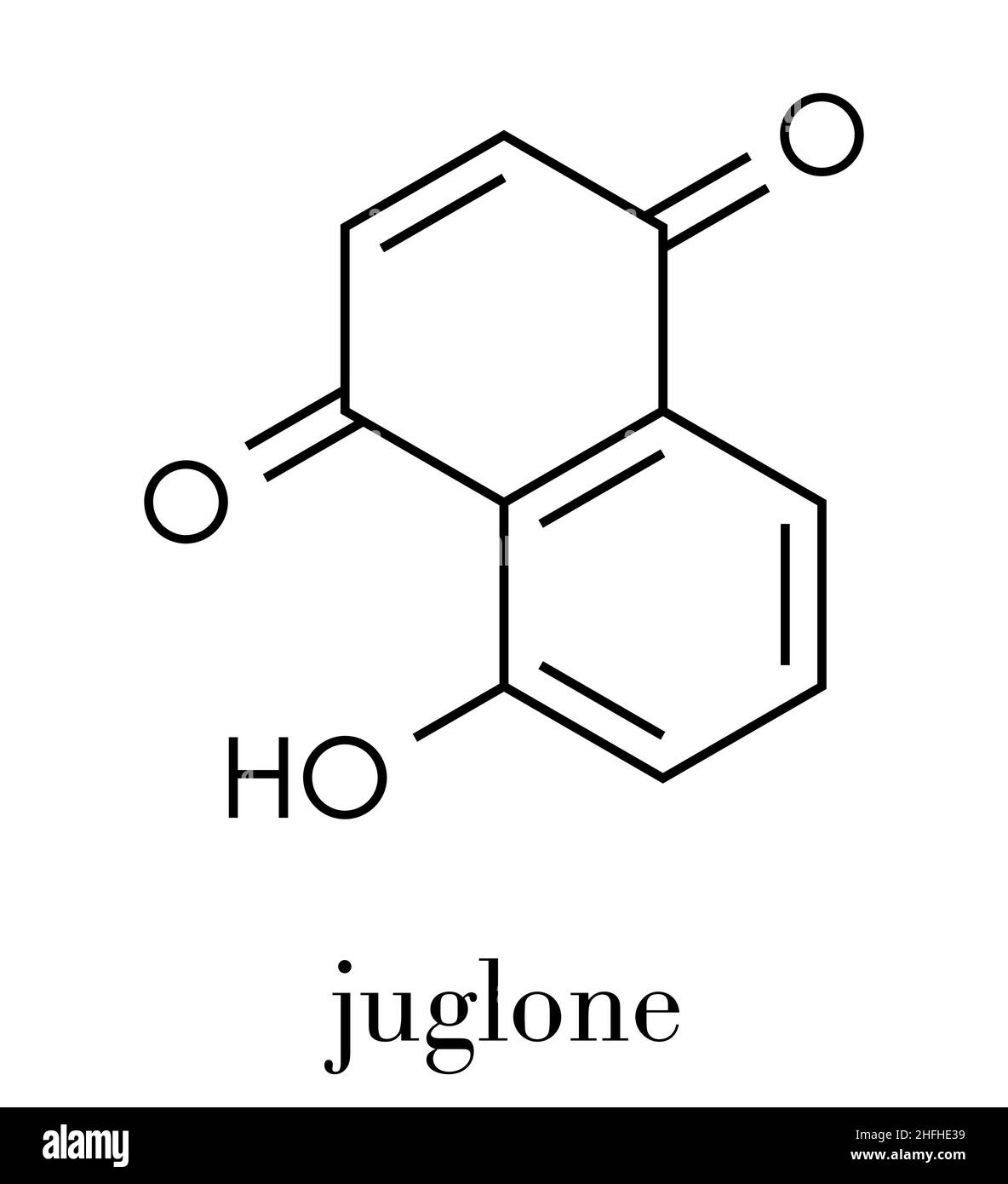 Juglone walnut molecule. Skeletal formula Stock Vector Image & Art Alamy