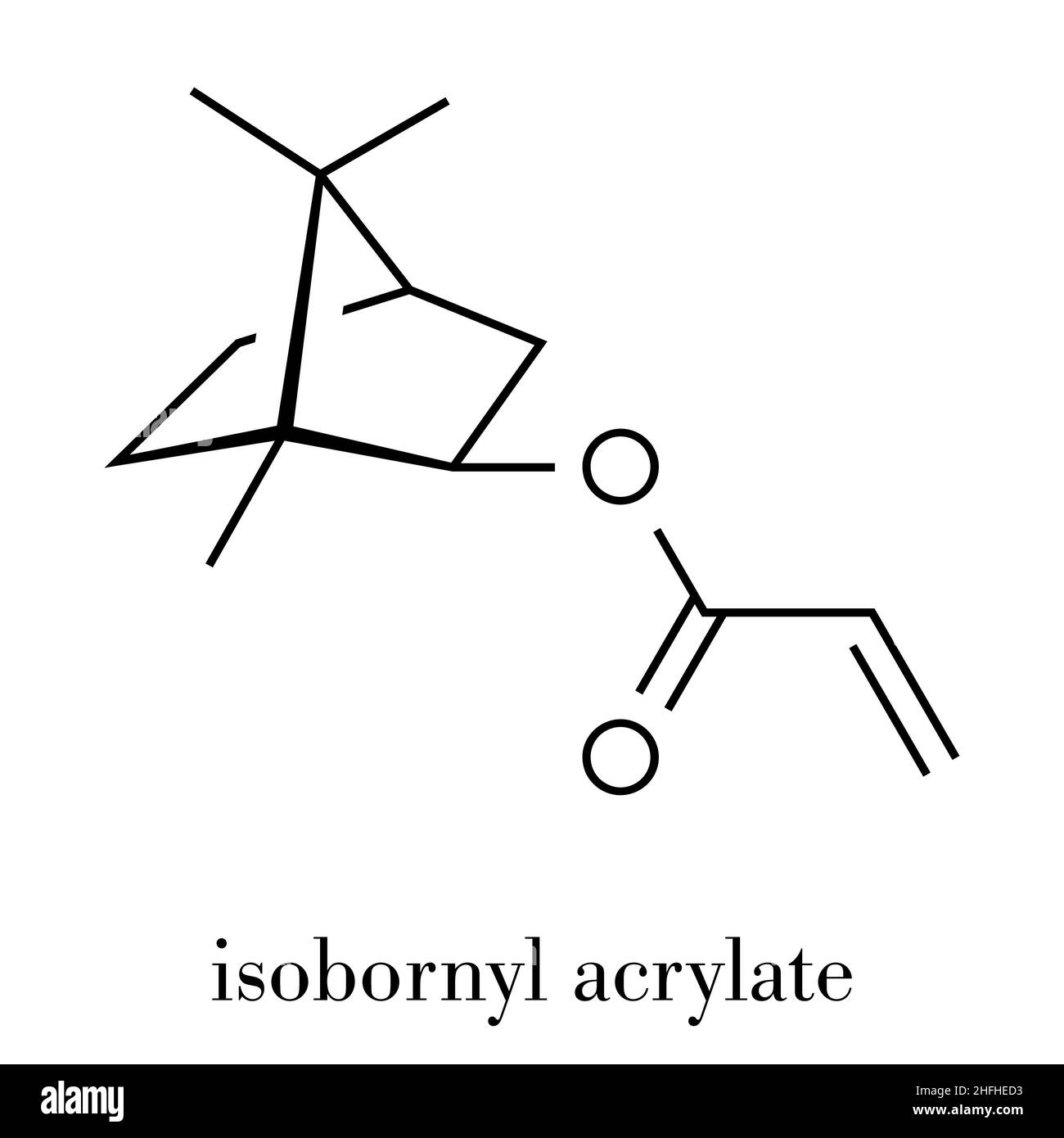 Isobornyl acrylate molecule. Skeletal formula Stock Vector Image & Art