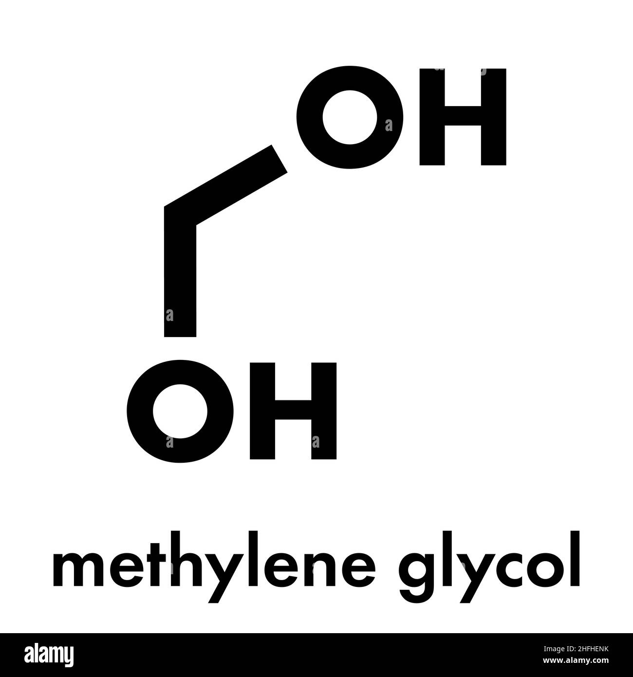 Methylene glycol (methanediol, formaldehyde monohydrate) molecule