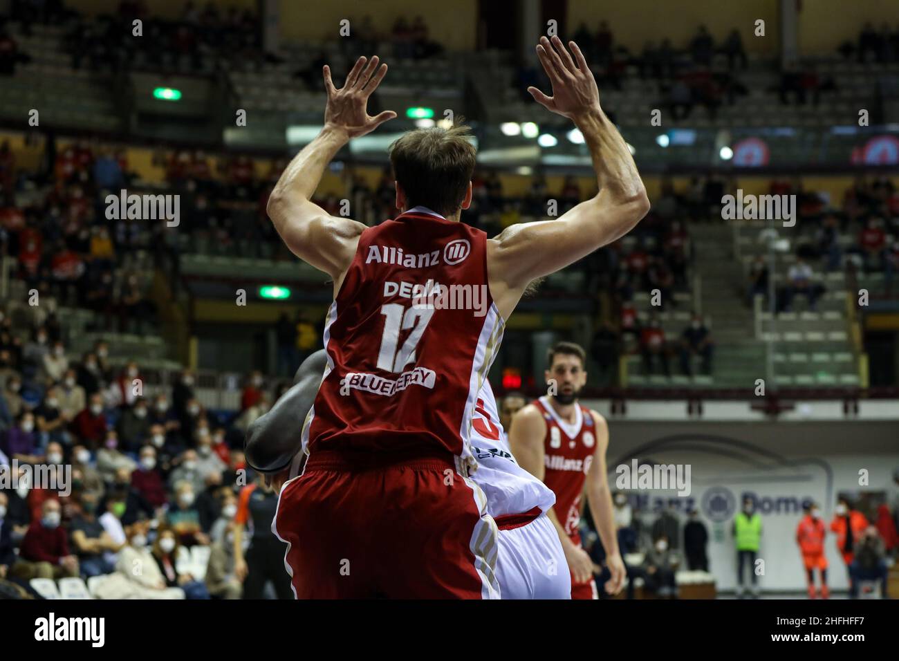 Marcos Delia in Action for Allianz Pallacanestro Trieste in Serie A Basketball Marcos Delia in Action for Allianz Pallacanestro Trieste in Serie A Basketball