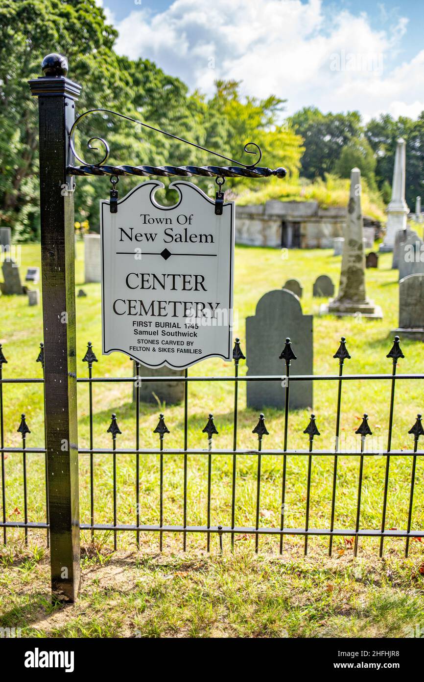 The Center Cemetery in New Salem, Massachusetts Stock Photo Alamy