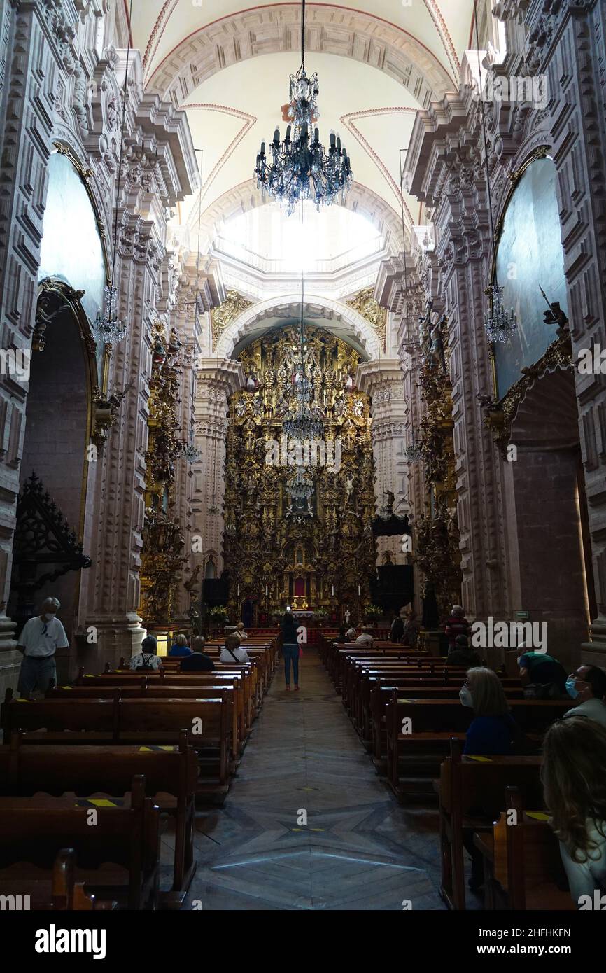 interior, New Spanish baroque Church of Santa Prisca (Templo de Santa ...