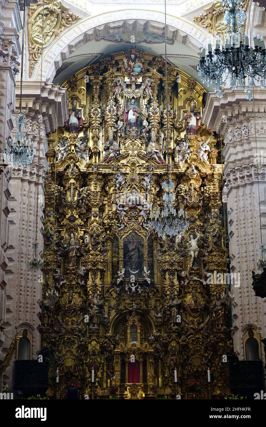 interior, New Spanish baroque Church of Santa Prisca (Templo de Santa ...