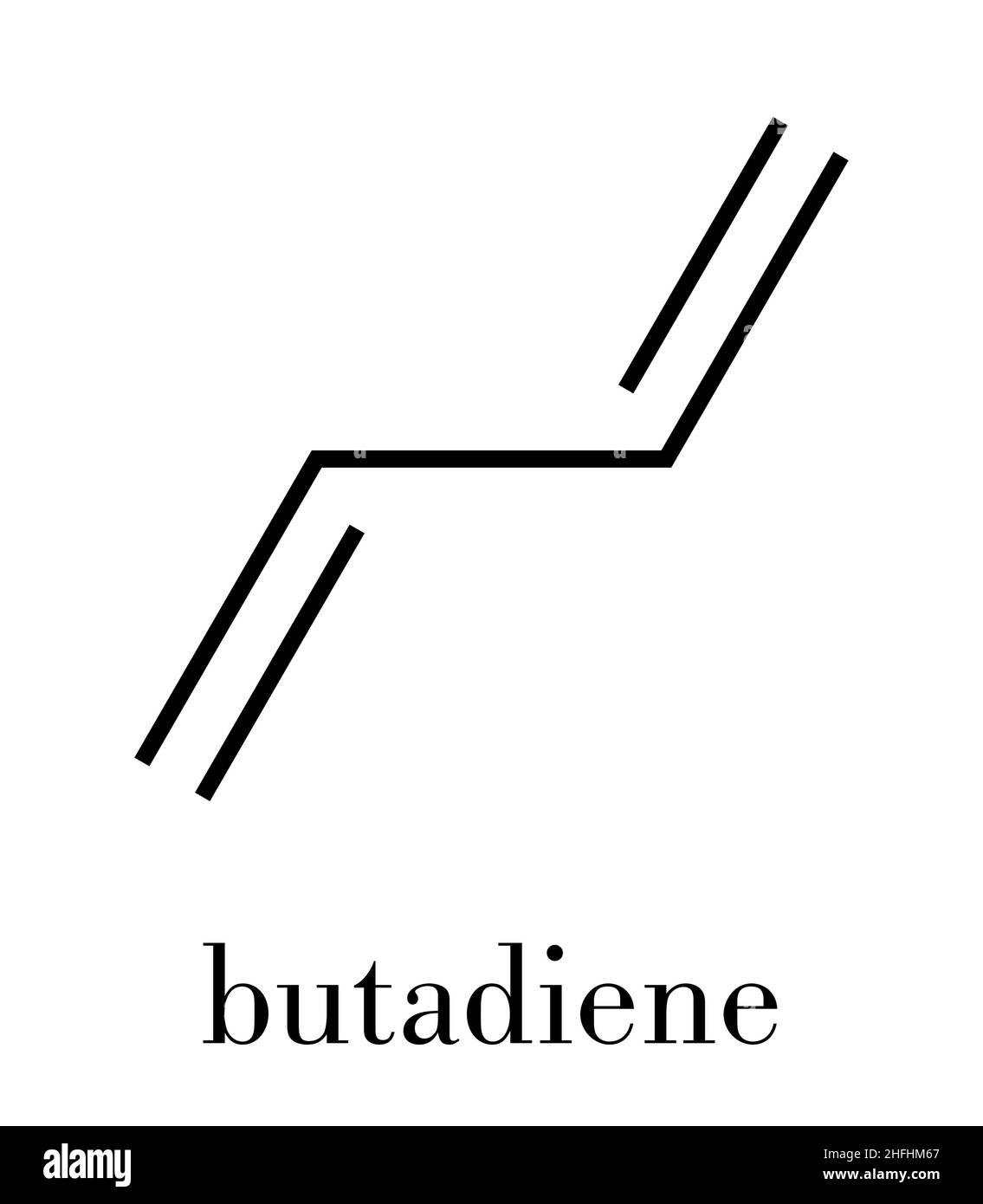 Butadiene (1,3butadiene) synthetic rubber building block molecule