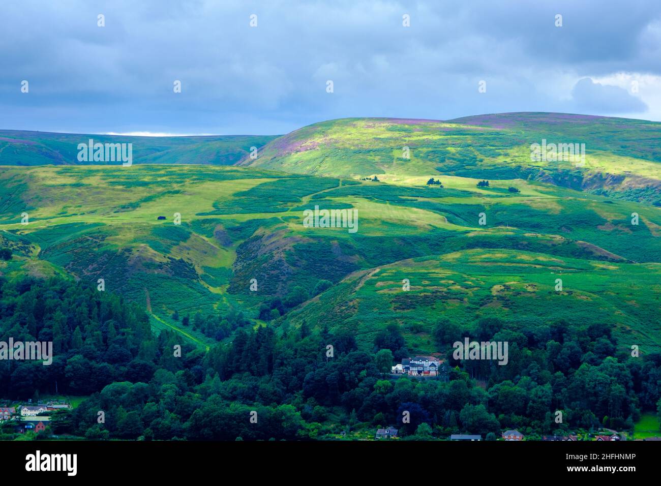 The Long Mynd in the Shropshire Hills Stock Photo