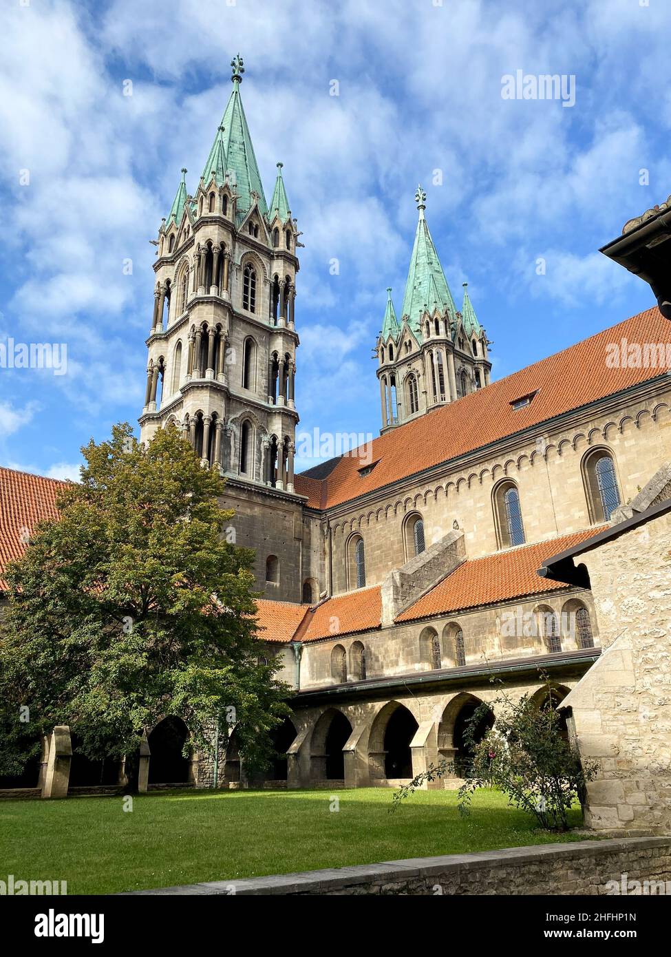 Steeple of the famous Merseburg cathedral in Saxony-Anhalt, Germany ...