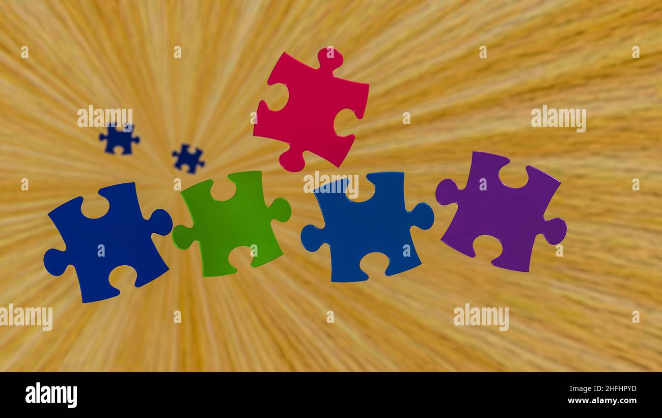 3d jigsaw puzzle concept Stock Photo Alamy