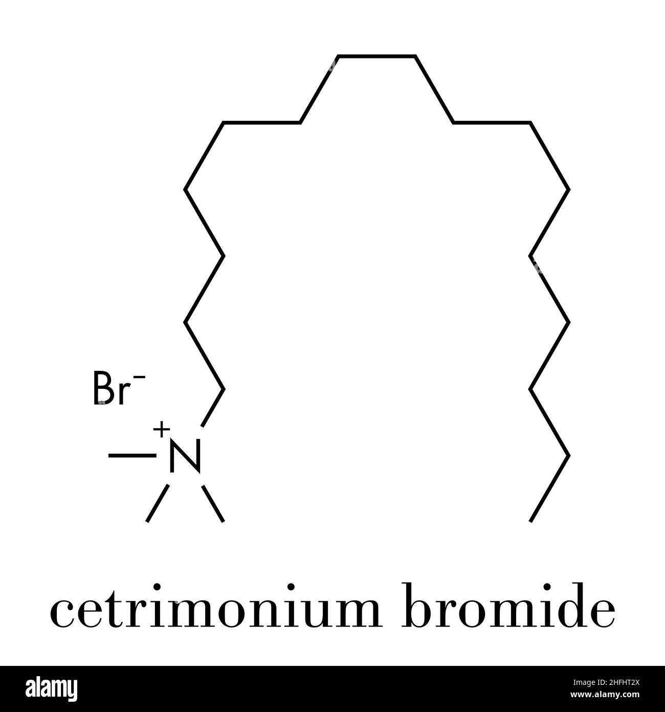 Cetrimonium Bromide Antiseptic Surfactant Molecule Skeletal Formula Stock Vector Image And Art 3017