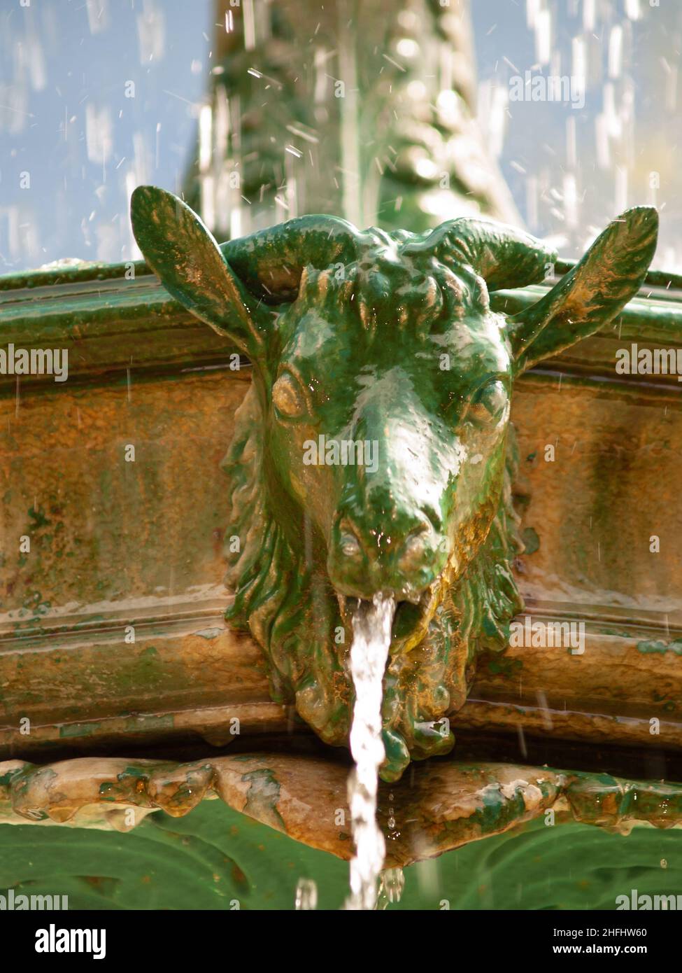 Scanlan Fountain, Sam Houston Park Stock Photo Alamy