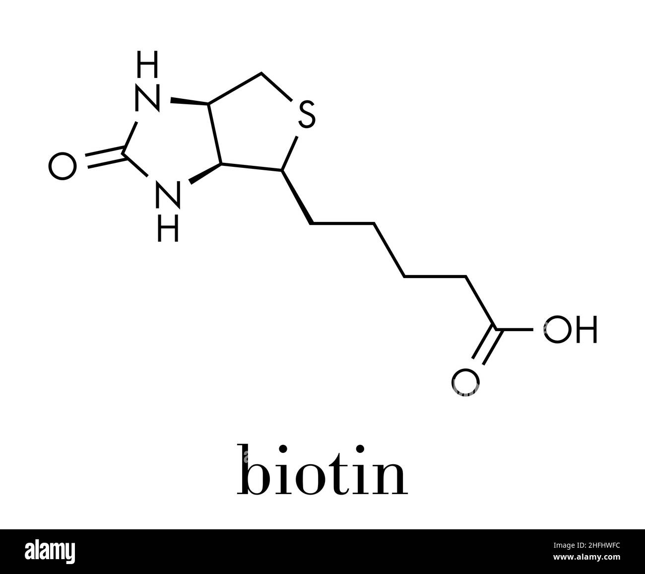 Vitamin b7 molecule Black and White Stock Photos & Images