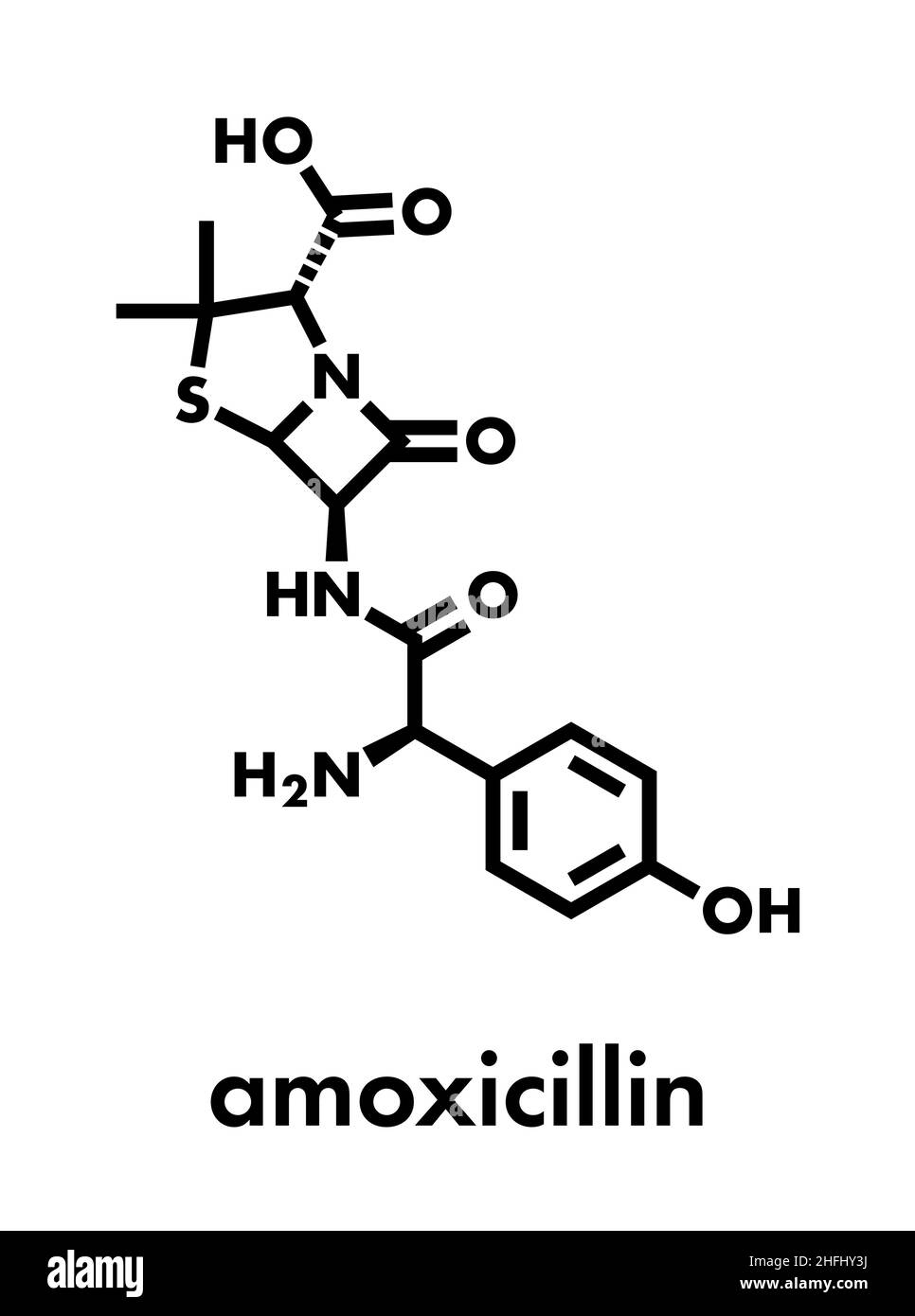 Amoxicillin beta lactam antibiotic drug hires stock photography and