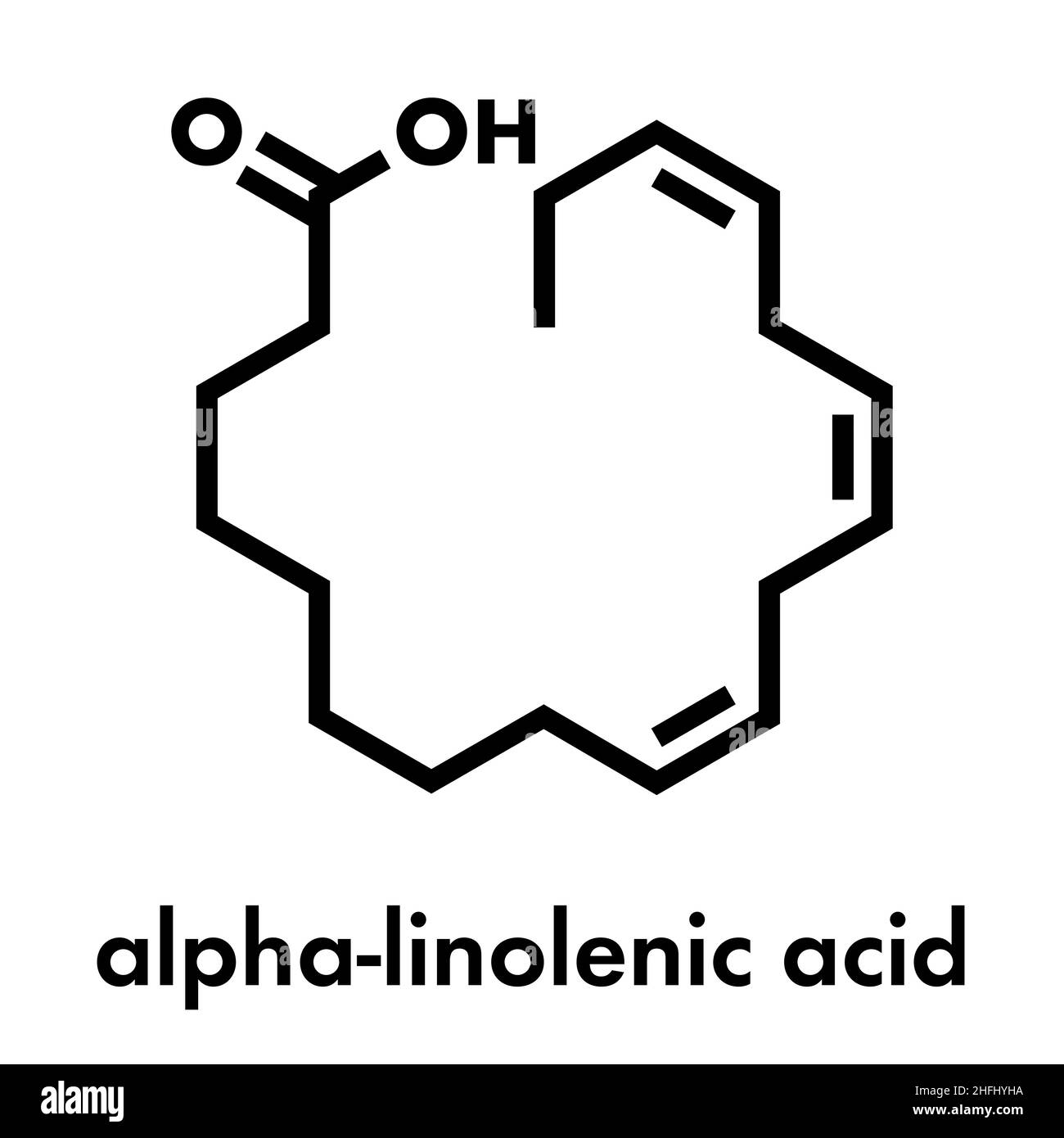 Alpha linolenic acid ala molecule essential hi-res stock photography ...