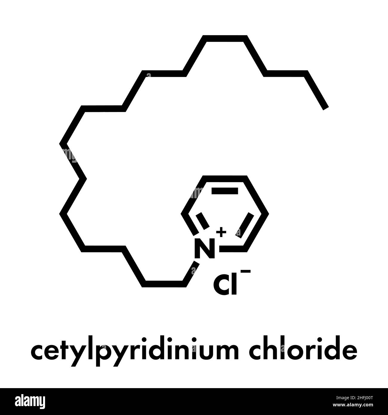 Cetylpyridinium chloride antiseptic molecule Stock Vector Images Alamy