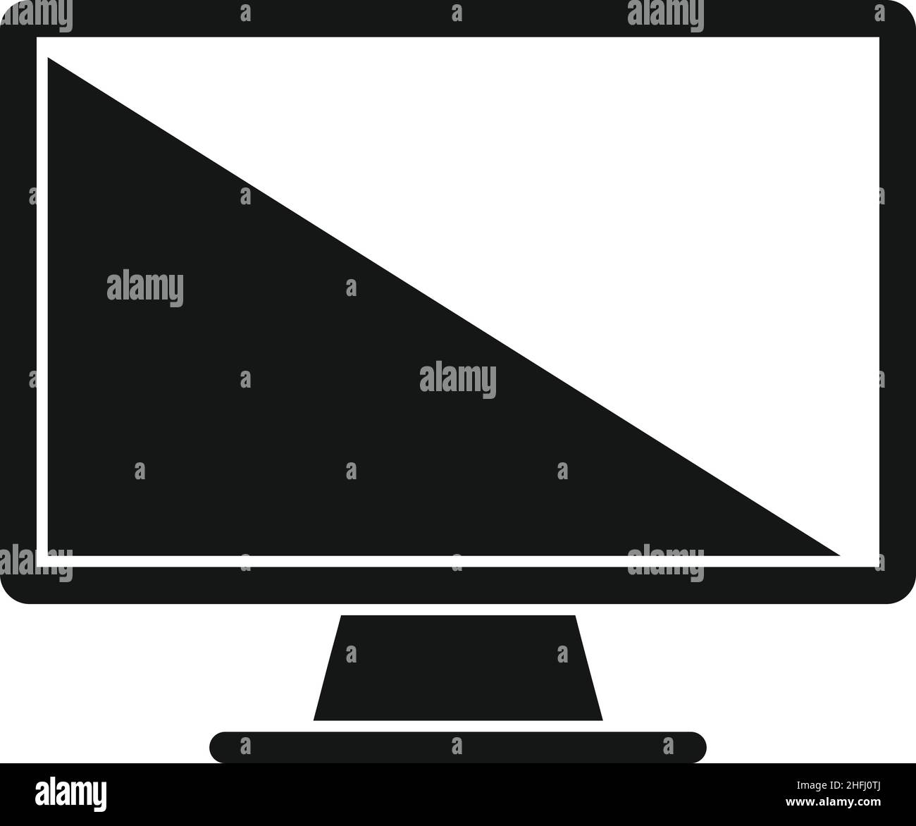 Tv monitor icon simple vector. Pc display. Screen computer Stock Vector