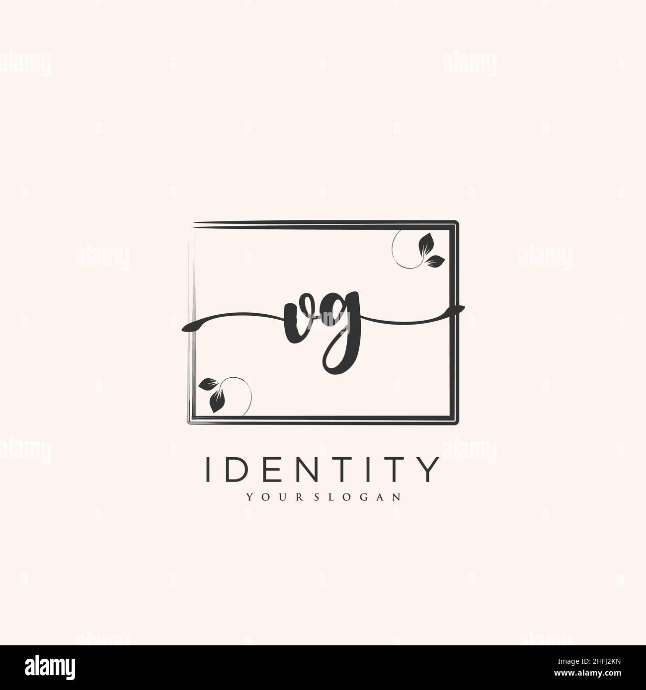VG Handwriting logo vector art of initial signature, wedding, fashion ...